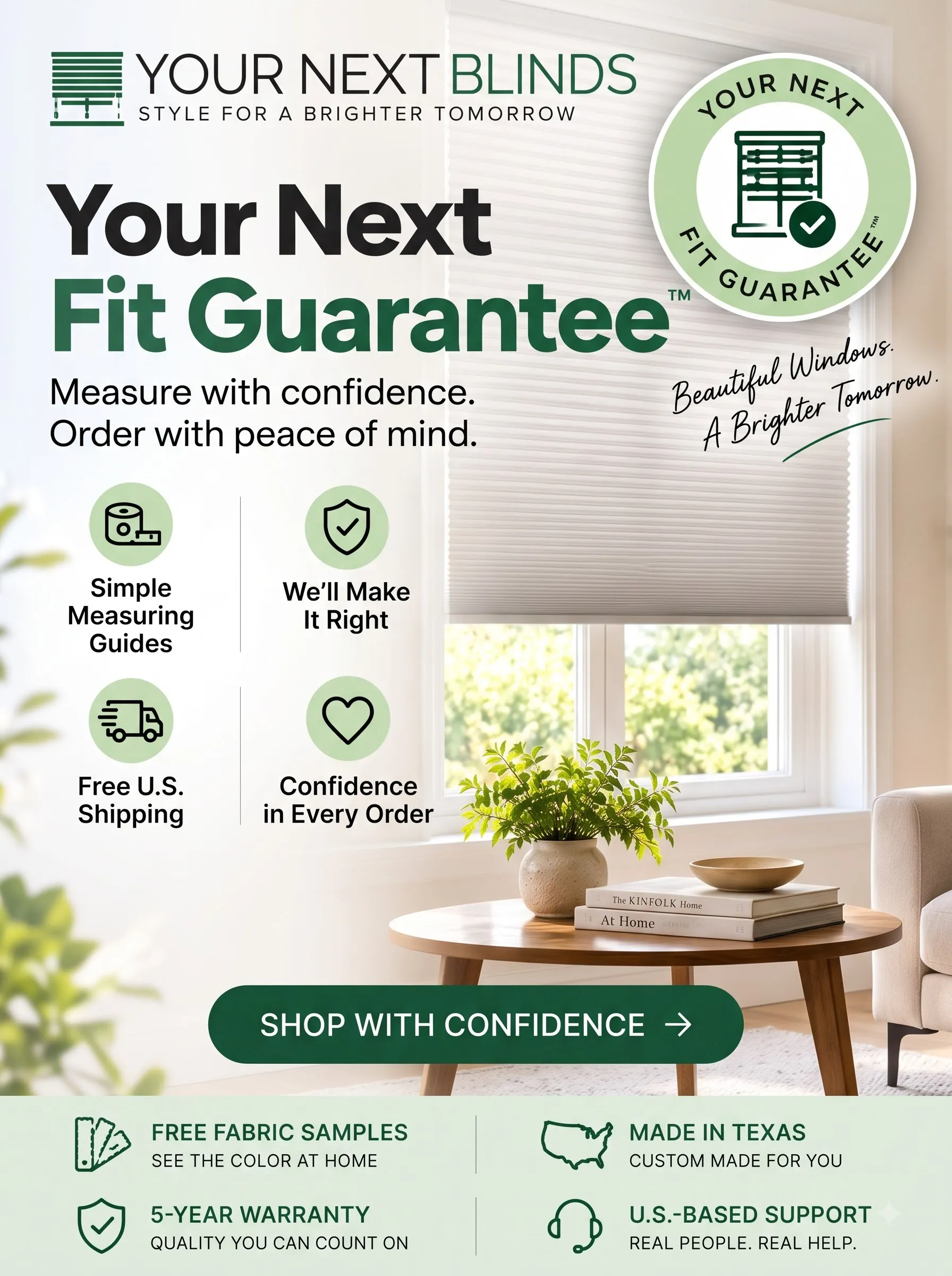 Made-to-Measure Blinds and Shades, Manufactured in Texas