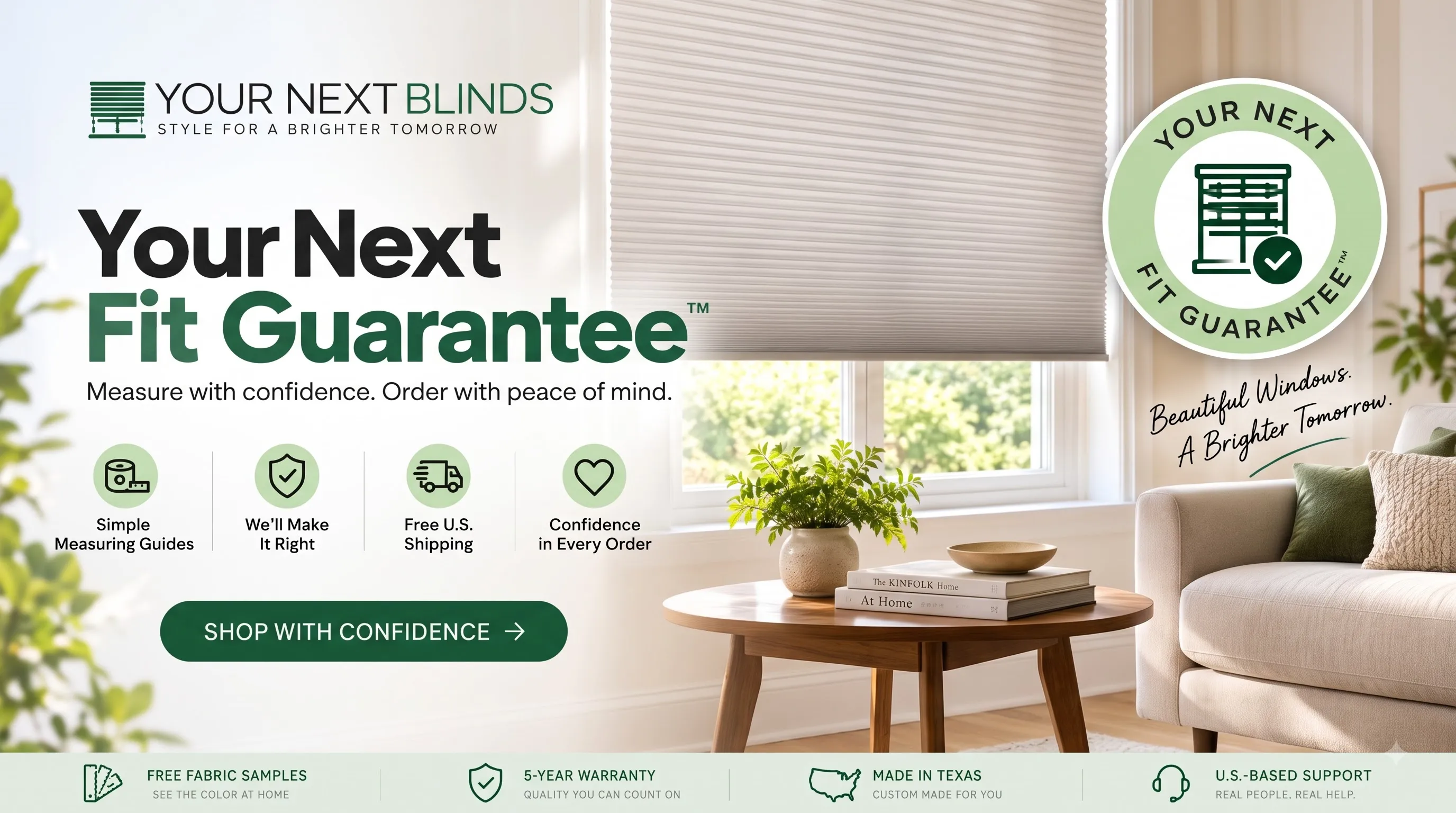 Made-to-Measure Blinds and Shades, Manufactured in Texas