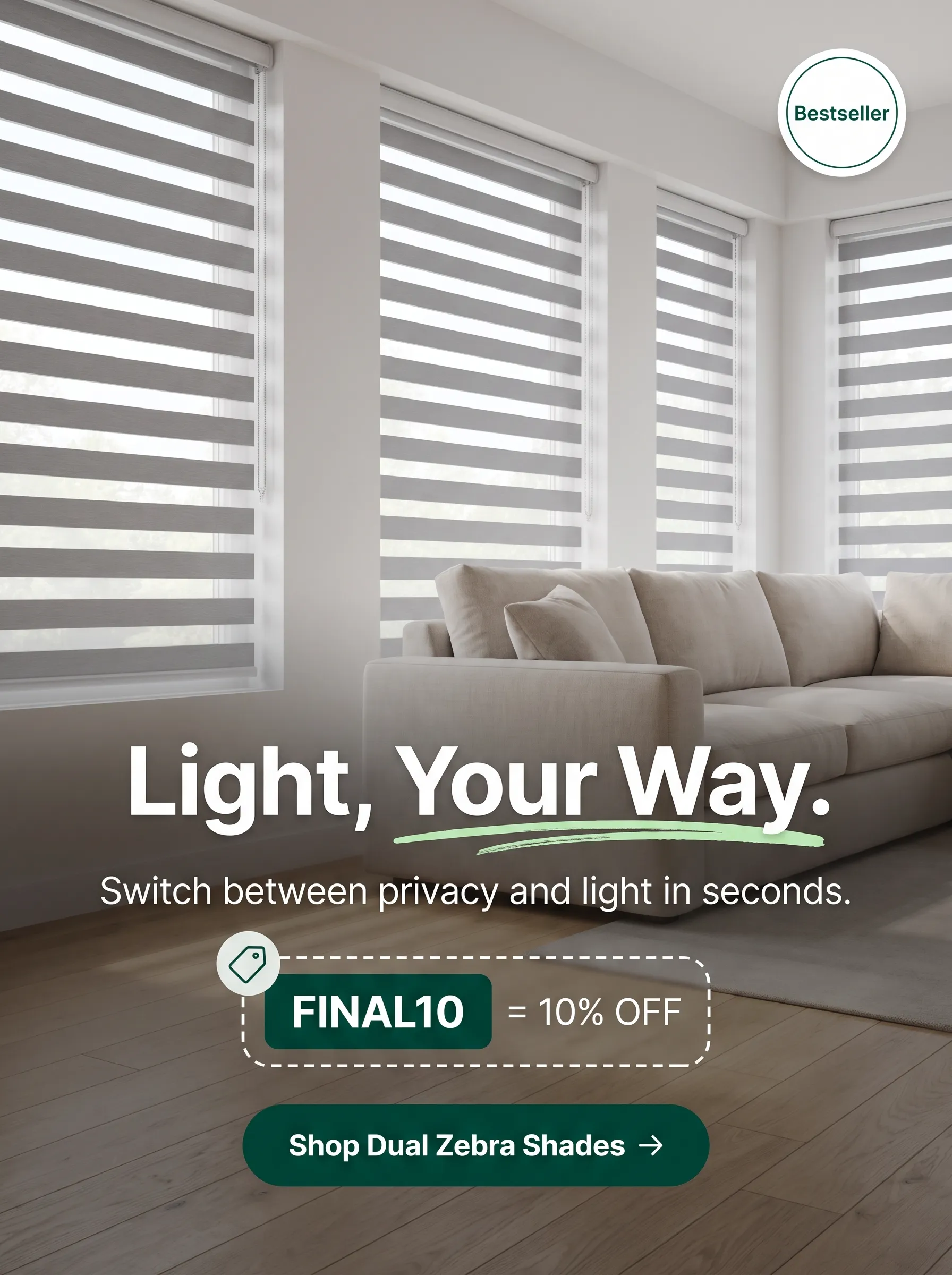 Dual Zebra Shades — Light, Your Way