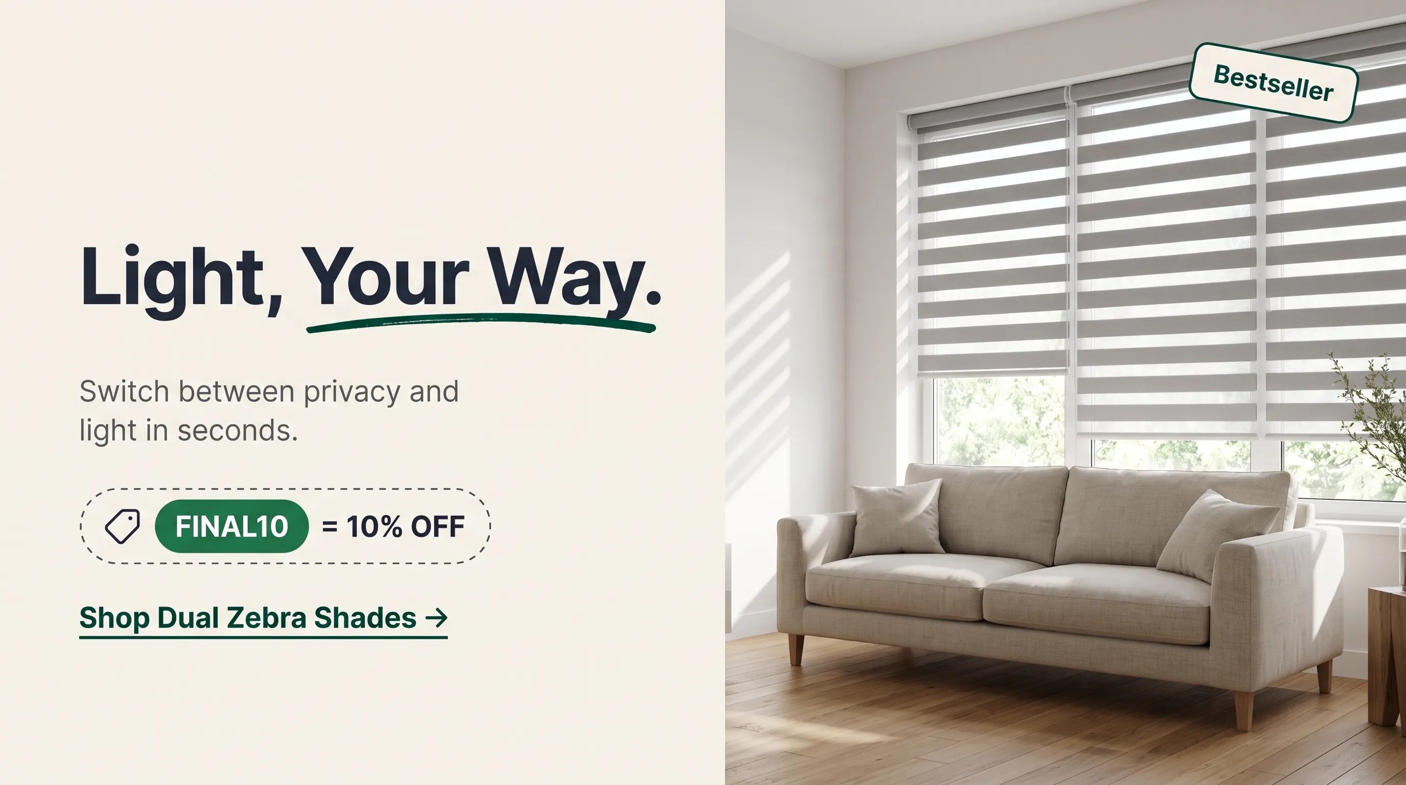 Dual Zebra Shades — Light, Your Way